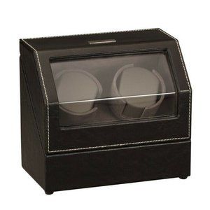 Diplomat "Victoria" Double Watch Winder in Onyx & Charcoal 34-502